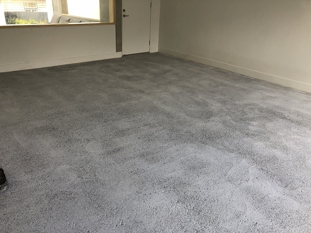 Garage slab before epoxy remediation